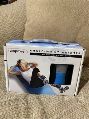 🩵🩶🩵NWT Empower Blue/Silver/Black Ankle/Wrist Weights - 3 lb Pair